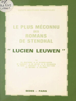 cover image of Le plus méconnu des romans de Stendhal, Lucien Leuwen